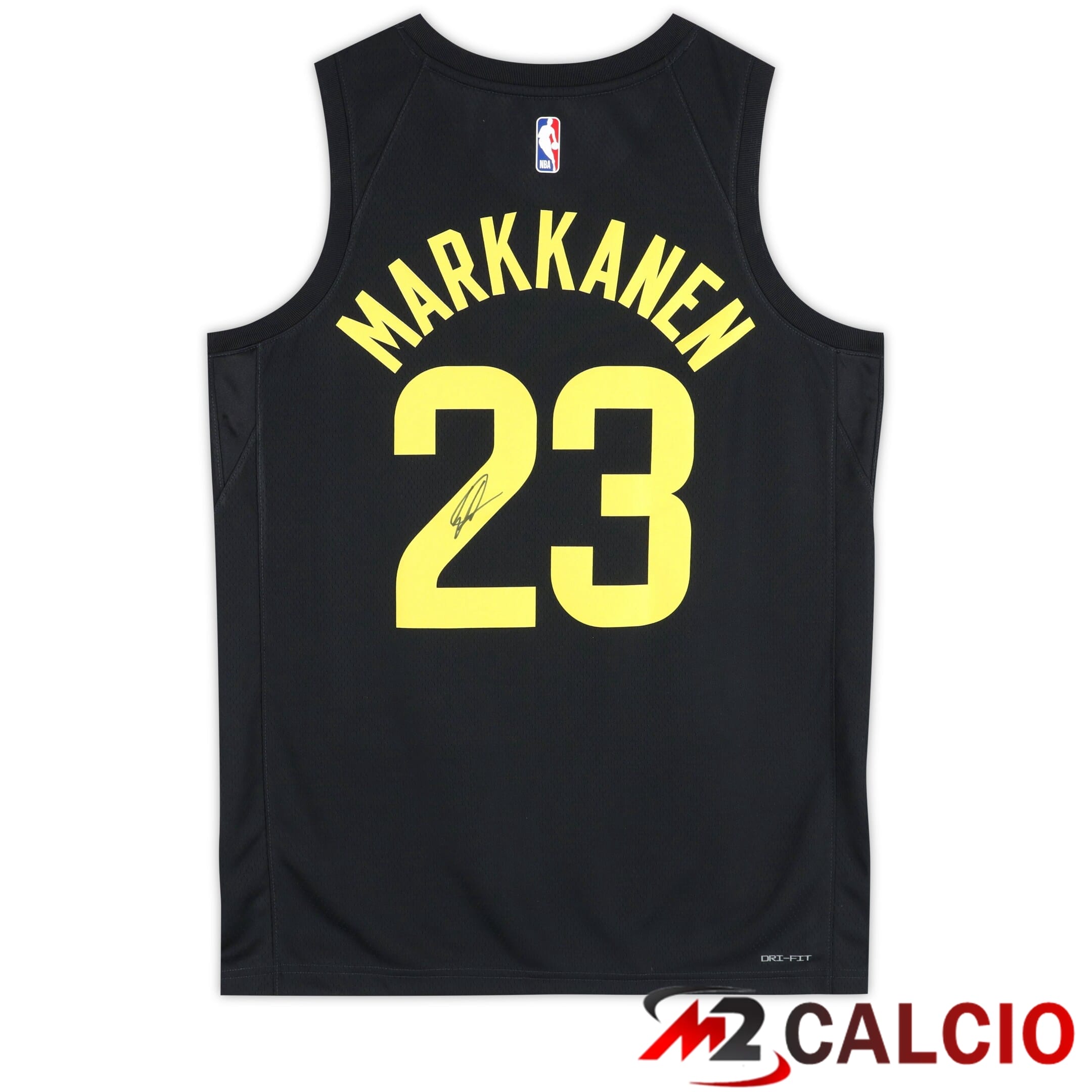 Maglie Lauri Markkanen Maglie Utah Jazz Autografata Nike Black Statement Swingman