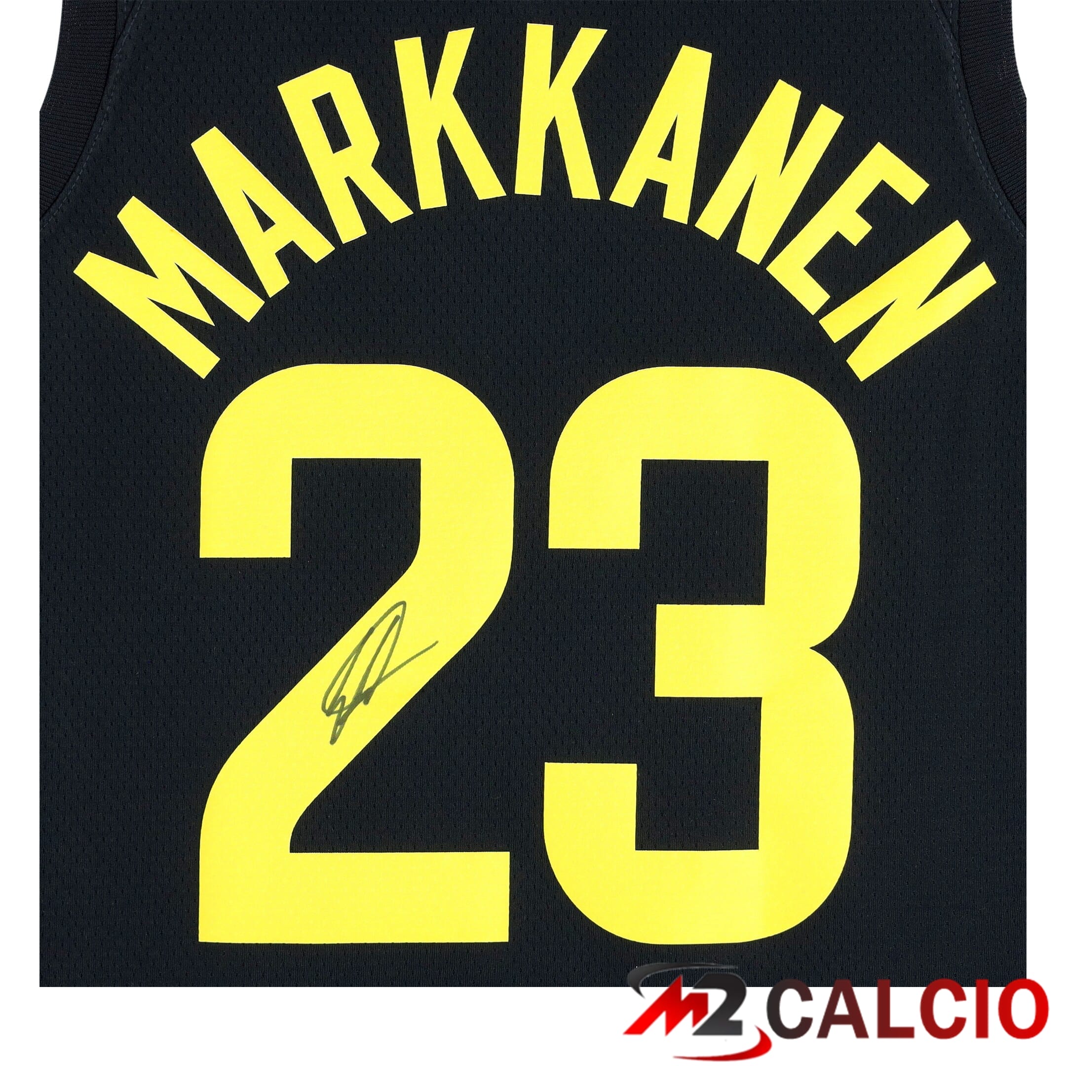 Maglie Lauri Markkanen Maglie Utah Jazz Autografata Nike Black Statement Swingman