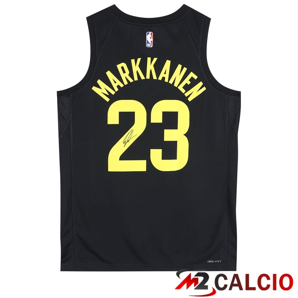 Maglie Lauri Markkanen Maglie Utah Jazz Autografata Nike Black Statement Swingman