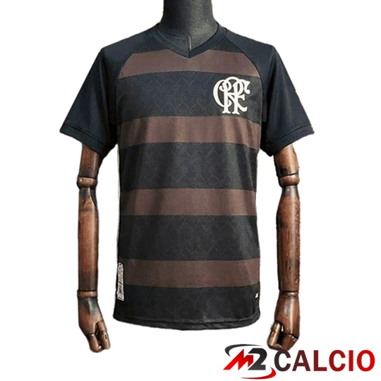 Maglie Calcio Personalizzate,Tute Calcio Squadre,Maglia Nazionale Italiana Calcio | Maglie Calcio Flamengo Retro Diamond Edition Nero/Marrone 2018