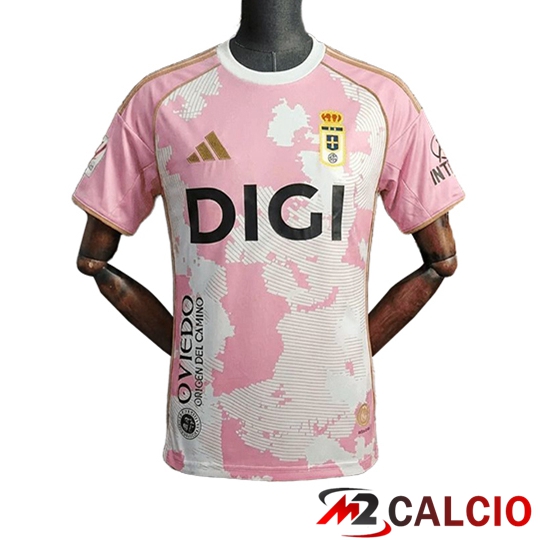 Maglie Calcio Personalizzate,Tute Calcio Squadre,Maglia Nazionale Italiana Calcio | Maglie Calcio Real Oviedo Special Edition Rosa 2025/2026