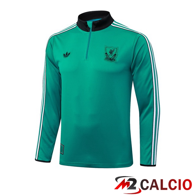 Maglie Calcio Personalizzate,Tute Calcio Squadre,Maglia Nazionale Italiana Calcio | Felpa Allenamento FC Liverpool Verde 2025/2026