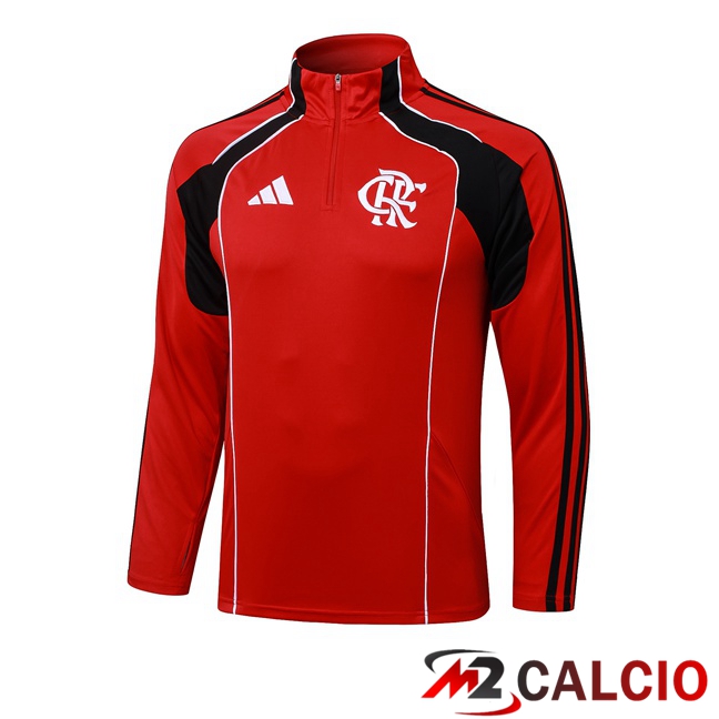 Maglie Calcio Personalizzate,Tute Calcio Squadre,Maglia Nazionale Italiana Calcio | Felpa Allenamento Flamengo Rosso 2025/2026