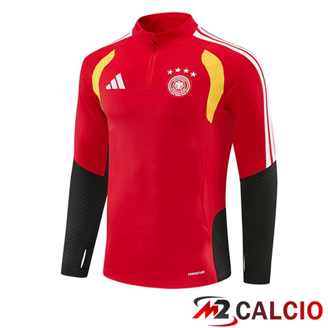 Maglie Calcio Personalizzate,Tute Calcio Squadre,Maglia Nazionale Italiana Calcio | Felpa Allenamento Germania Rosso 2025/2026