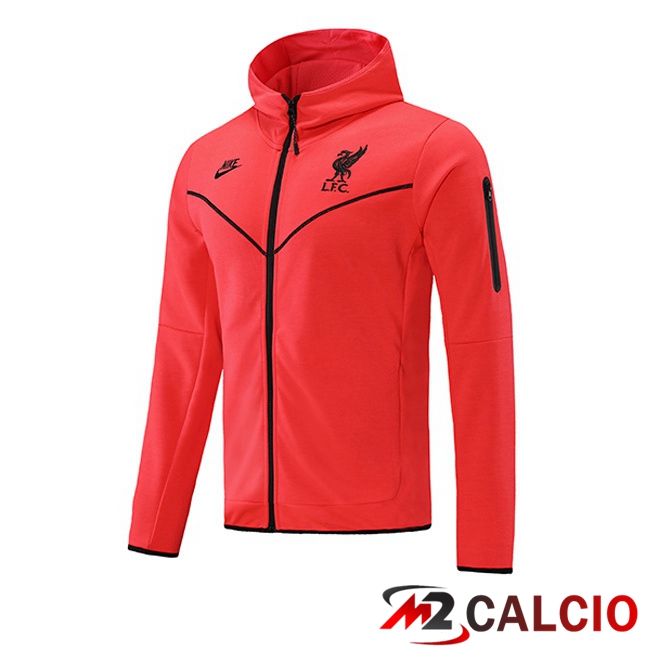 Maglie Calcio Personalizzate,Tute Calcio Squadre,Maglia Nazionale Italiana Calcio | Felpa Con Cappuccio FC Liverpool Arancia 2025/2026