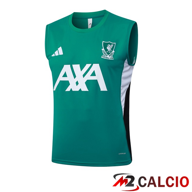 Maglie Calcio Personalizzate,Tute Calcio Squadre,Maglia Nazionale Italiana Calcio | Canotta Allenamento FC Liverpool Verde 2025/2026