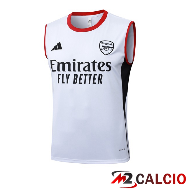 Maglie Calcio Personalizzate,Tute Calcio Squadre,Maglia Nazionale Italiana Calcio | Canotta Allenamento Arsenal Bianco 2025/2026
