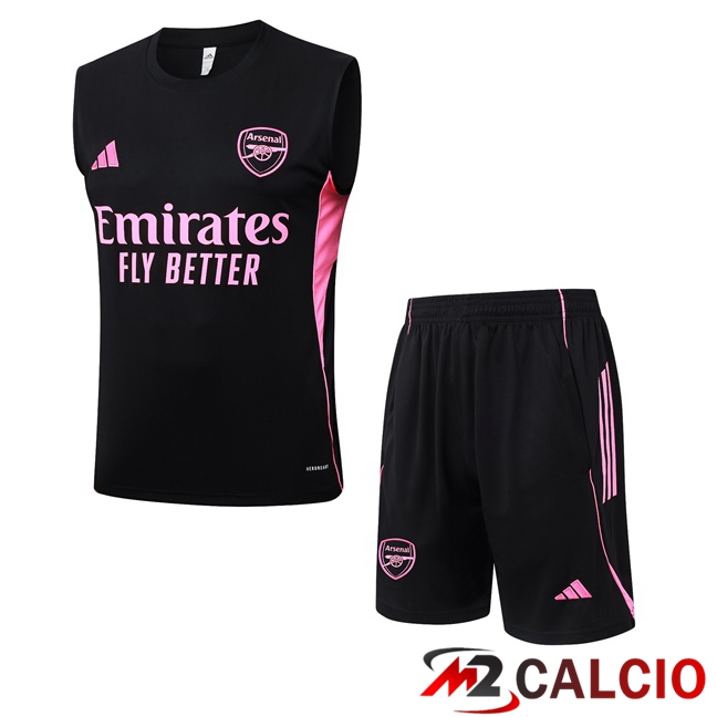 Maglie Calcio Personalizzate,Tute Calcio Squadre,Maglia Nazionale Italiana Calcio | Canotta Allenamento Arsenal + Pantaloncini Nero 2025/2026