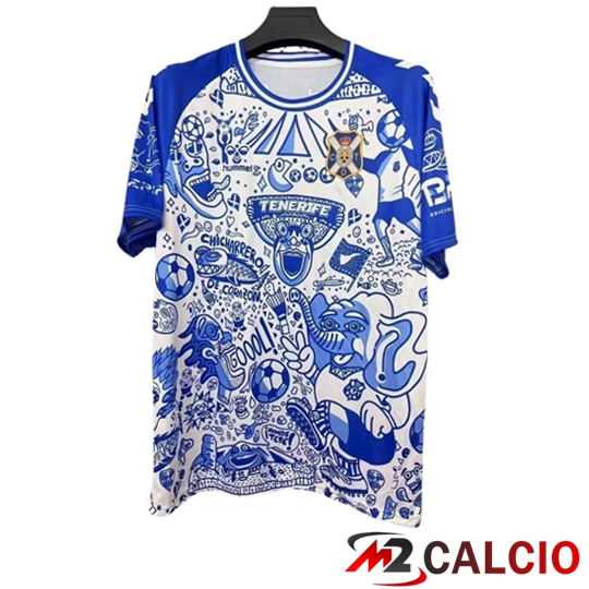 Maglie Calcio Personalizzate,Tute Calcio Squadre,Maglia Nazionale Italiana Calcio | Maglie Calcio Tenerife Special Edition Blu 2025/2026