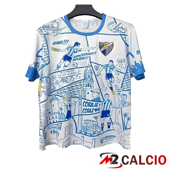 Maglie Calcio Personalizzate,Tute Calcio Squadre,Maglia Nazionale Italiana Calcio | Maglie Calcio Málaga Special Edition Azzurro 2025/2026