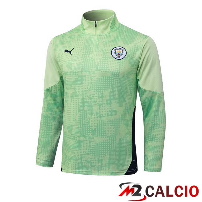Maglie Calcio Personalizzate,Tute Calcio Squadre,Maglia Nazionale Italiana Calcio | Felpa Allenamento Manchester City Verde 2025/2026