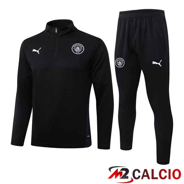 Maglie Calcio Personalizzate,Tute Calcio Squadre,Maglia Nazionale Italiana Calcio | Insieme Tuta Calcio Manchester City Nero 2025/2026