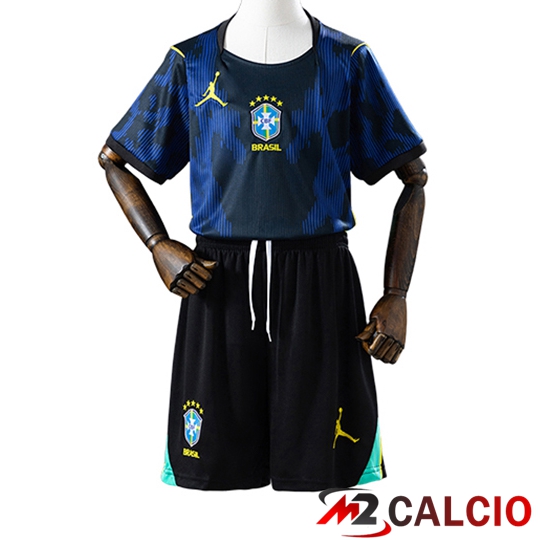 Maglie Calcio Personalizzate,Tute Calcio Squadre,Maglia Nazionale Italiana Calcio | Maglie Calcio Brasile Bambino Seconda 2026/2027