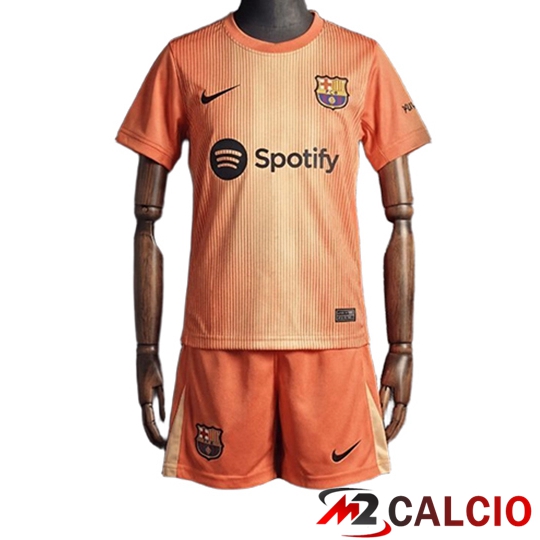 Maglie Calcio Personalizzate,Tute Calcio Squadre,Maglia Nazionale Italiana Calcio | Maglie Calcio Barcellona Bambino Portiere Arancia 2025/2026