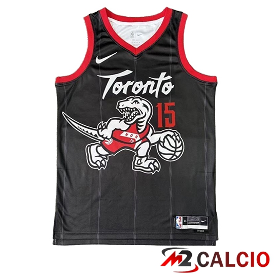 Maglie Calcio Personalizzate,Tute Calcio Squadre,Maglia Nazionale Italiana Calcio | Maglia Toronto Raptors (CARTER #15) 2024/25 Nero/Bianco/Rosso