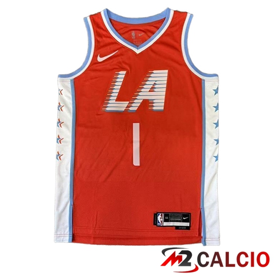 Maglie Calcio Personalizzate,Tute Calcio Squadre,Maglia Nazionale Italiana Calcio | Maglia Los Angeles Clippers (HARDEN #1) 2025/26 Rosso/Bianco/Blu