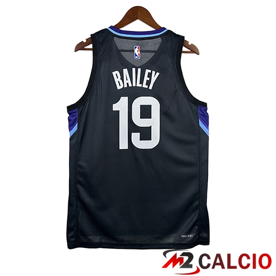 Maglia Utah Jazz (BAILEY #19) 2025/26 Nero/Grigio/Viola