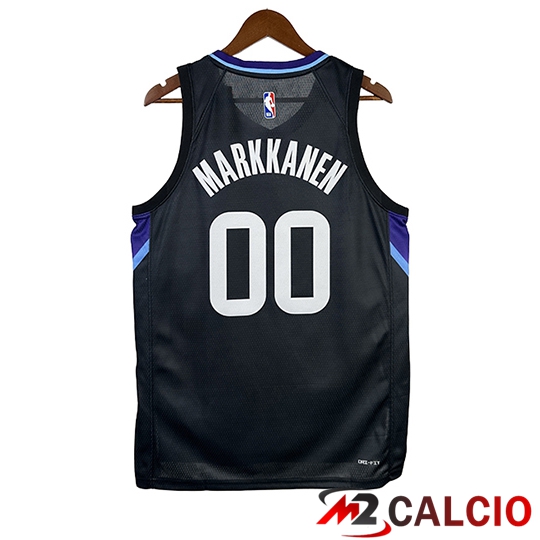 Maglia Utah Jazz (MARKKANEN #00) 2025/26 Nero/Grigio/Viola