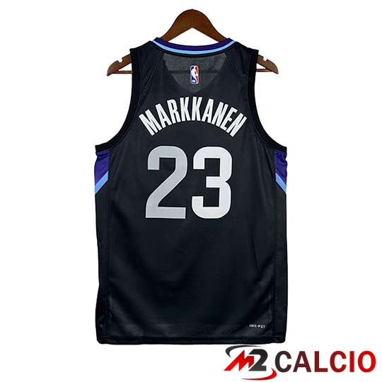Maglia Utah Jazz (MARKKANEN #23) 2025/26 Nero/Grigio/Viola