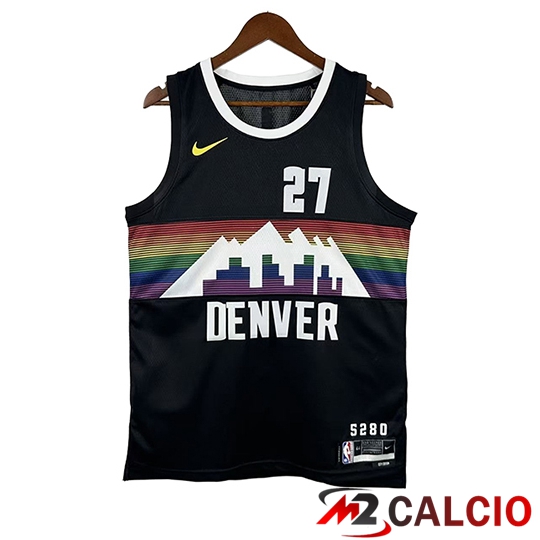 Maglie Calcio Personalizzate,Tute Calcio Squadre,Maglia Nazionale Italiana Calcio | Maglia Denver Nuggets (MURRAY #27) 2025/26 Nero