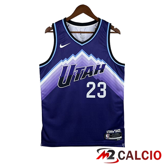 Maglie Calcio Personalizzate,Tute Calcio Squadre,Maglia Nazionale Italiana Calcio | Maglia Utah Jazz (MARKKANEN #23) 2025/26 Viola