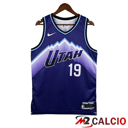 Maglie Calcio Personalizzate,Tute Calcio Squadre,Maglia Nazionale Italiana Calcio | Maglia Utah Jazz (GARLAND #19) 2025/26 Viola