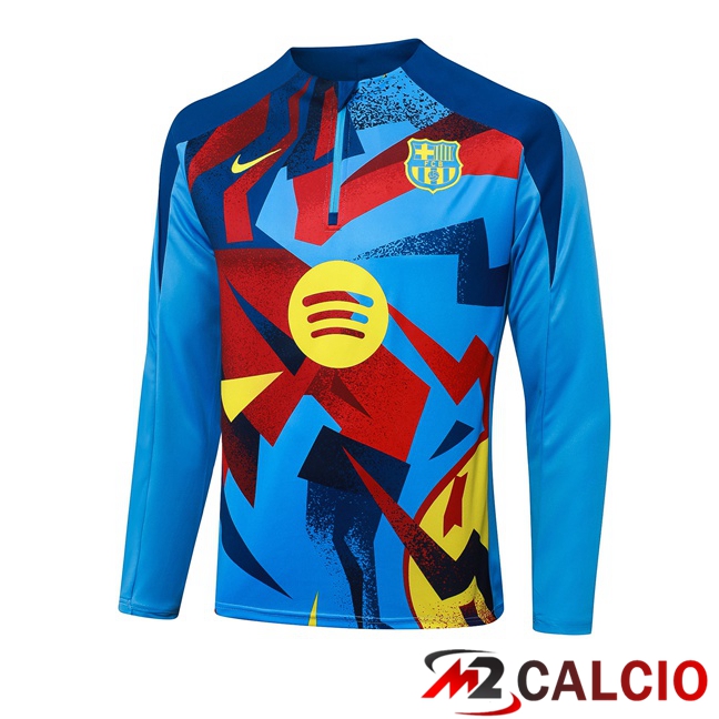 Maglie Calcio Personalizzate,Tute Calcio Squadre,Maglia Nazionale Italiana Calcio | Felpa Allenamento FC Barcellona Blu Rosso 2025/2026