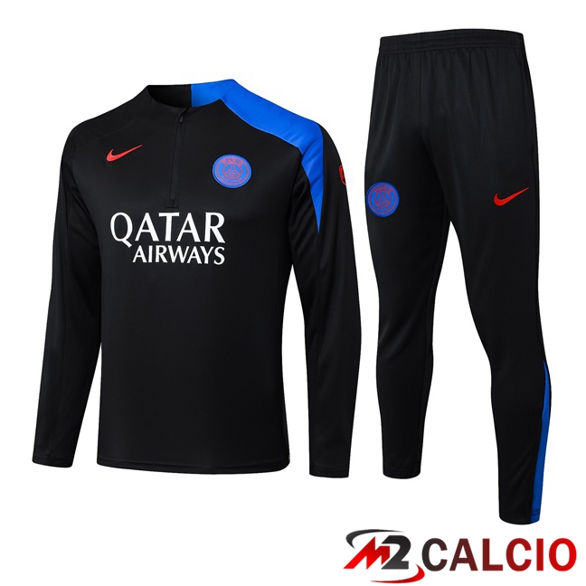 Maglie Calcio Personalizzate,Tute Calcio Squadre,Maglia Nazionale Italiana Calcio | Insieme Tuta Calcio Paris PSG Nero 2025/2026