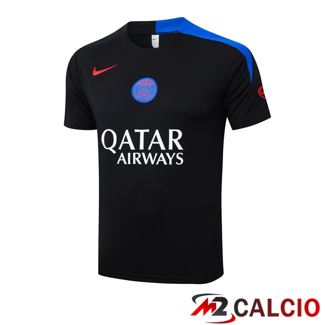 Maglie Calcio Personalizzate,Tute Calcio Squadre,Maglia Nazionale Italiana Calcio | T Shirt Allenamento Paris PSG Nero 2025/2026