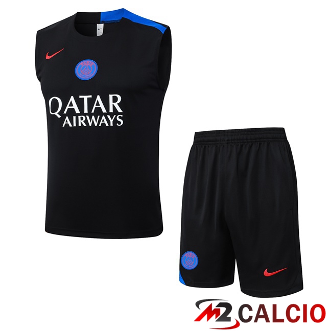 Maglie Calcio Personalizzate,Tute Calcio Squadre,Maglia Nazionale Italiana Calcio | Canotta Allenamento Paris PSG + Pantaloncini Nero 2025/2026