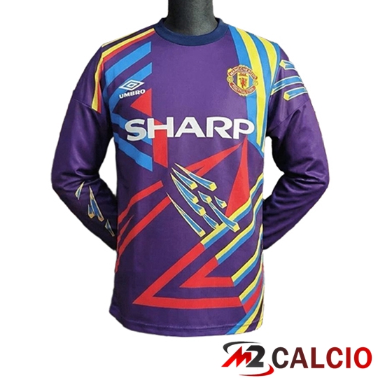 Maglie Calcio Personalizzate,Tute Calcio Squadre,Maglia Nazionale Italiana Calcio | Maglie Calcio Manchester United Retro Portiere Viola 1992/1993