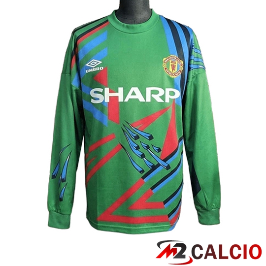 Maglie Calcio Personalizzate,Tute Calcio Squadre,Maglia Nazionale Italiana Calcio | Maglie Calcio Manchester United Retro Portiere Verde 1992/1993