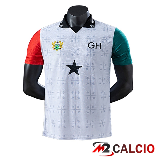 Maglie Calcio Personalizzate,Tute Calcio Squadre,Maglia Nazionale Italiana Calcio | Maglie Calcio Ghana Special Edition Bianco 2025/2026
