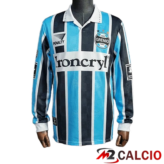 Maglie Calcio Personalizzate,Tute Calcio Squadre,Maglia Nazionale Italiana Calcio | Maglie Calcio Gremio Retro Prima Manica Lunga 1997/1998