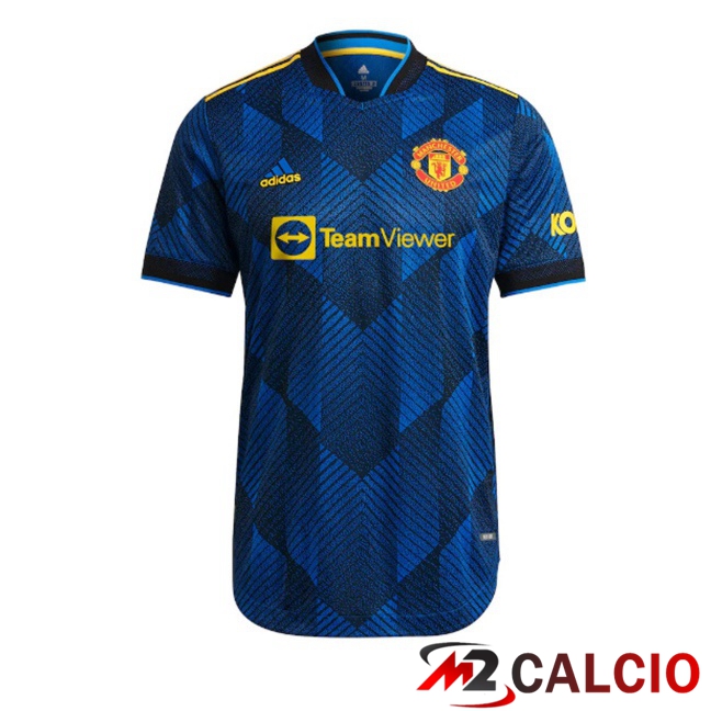 Maglie Calcio Personalizzate,Tute Calcio Squadre,Maglia Nazionale Italiana Calcio | Maglie Calcio Manchester United Retro Terza Blu 2021-2022