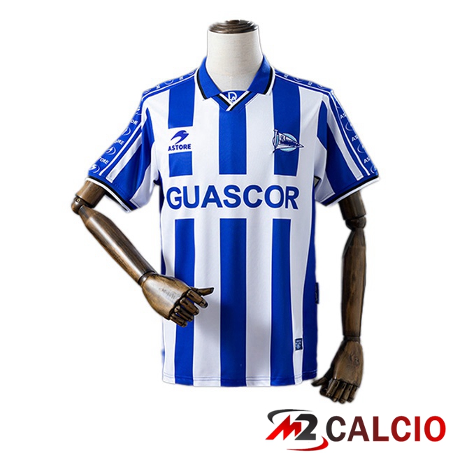 Maglie Calcio Personalizzate,Tute Calcio Squadre,Maglia Nazionale Italiana Calcio | Maglie Calcio Deportivo Alaves Retro Prima Bianco Blu 1998-1999
