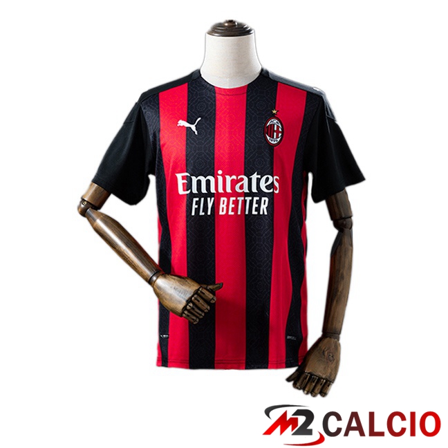 Maglie Calcio Personalizzate,Tute Calcio Squadre,Maglia Nazionale Italiana Calcio | Maglie Calcio AC Milan Retro Prima Rosso Nero 2020-2021