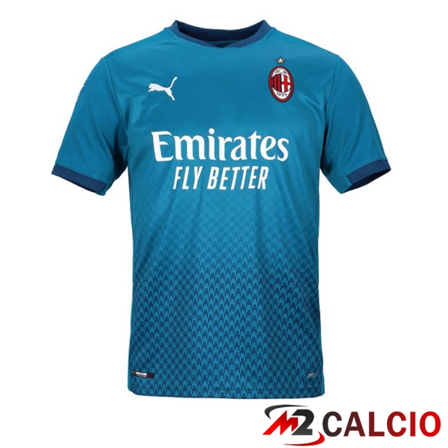 Maglie Calcio Personalizzate,Tute Calcio Squadre,Maglia Nazionale Italiana Calcio | Maglie Calcio AC Milan Retro Terza Blu 2020-2021