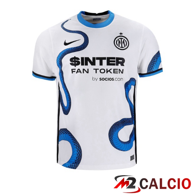 Maglie Calcio Personalizzate,Tute Calcio Squadre,Maglia Nazionale Italiana Calcio | Maglie Calcio Inter Milan Retro Seconda Bianco 2021-2022