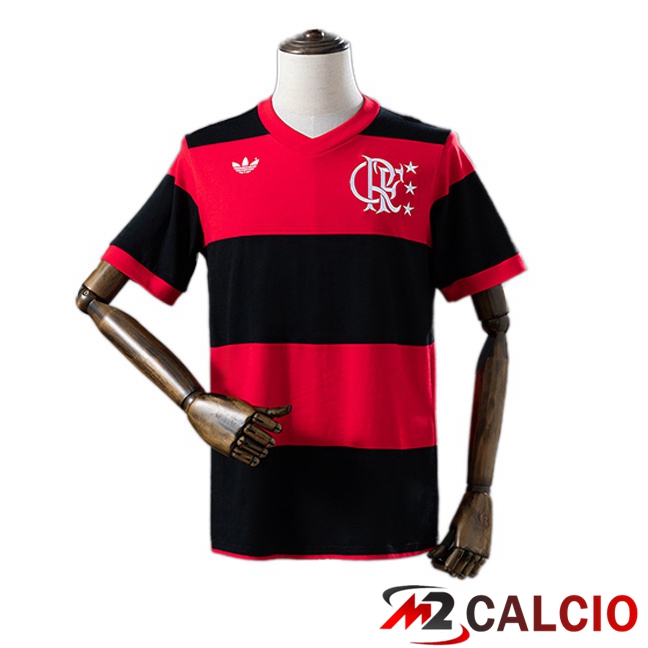 Maglie Calcio Personalizzate,Tute Calcio Squadre,Maglia Nazionale Italiana Calcio | Maglie Calcio Flamengo Retro Prima Rosso Nero 1981