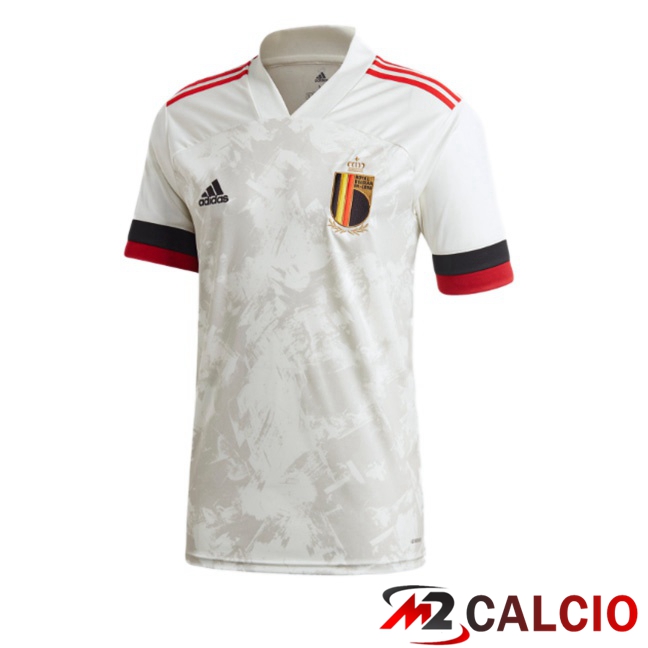 Maglie Calcio Personalizzate,Tute Calcio Squadre,Maglia Nazionale Italiana Calcio | Maglie Calcio Belgio Retro Seconda Bianco 2020