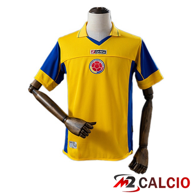 Maglie Calcio Personalizzate,Tute Calcio Squadre,Maglia Nazionale Italiana Calcio | Maglie Calcio Colombia Retro Prima Giallo 2003