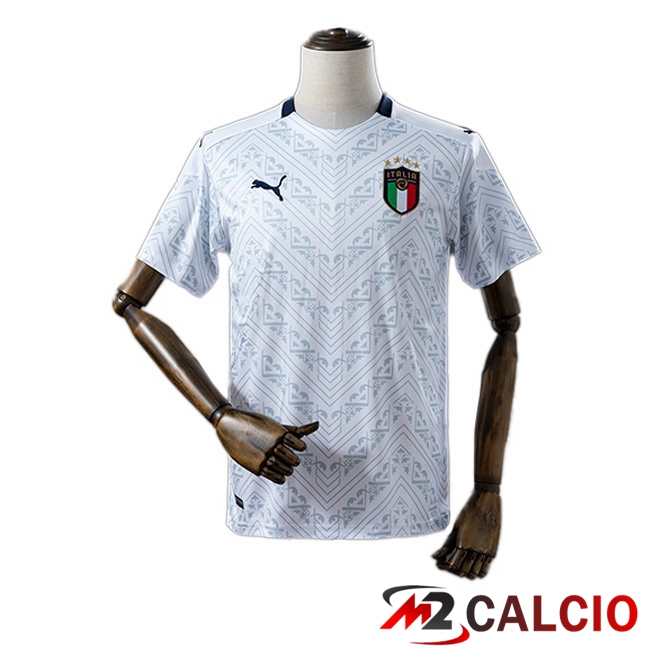 Maglie Calcio Personalizzate,Tute Calcio Squadre,Maglia Nazionale Italiana Calcio | Maglie Calcio Italia Retro Seconda Bianco 2020