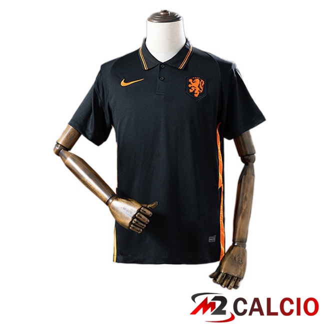Maglie Calcio Personalizzate,Tute Calcio Squadre,Maglia Nazionale Italiana Calcio | Maglie Calcio Paesi Bassi Retro Seconda Nero 2020