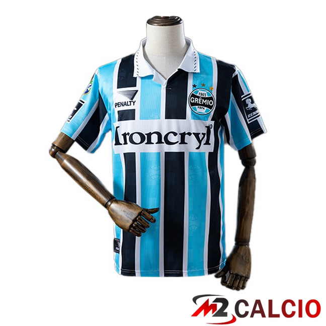 Maglie Calcio Personalizzate,Tute Calcio Squadre,Maglia Nazionale Italiana Calcio | Maglie Calcio Gremio Retro Prima Blu Nero 1997-1998