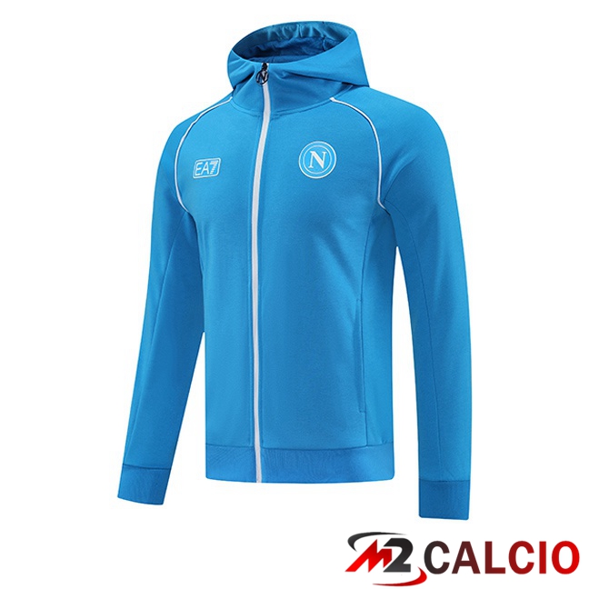 Maglie Calcio Personalizzate,Tute Calcio Squadre,Maglia Nazionale Italiana Calcio | Felpa Con Cappuccio SSC Napoli Blu 2025/2026