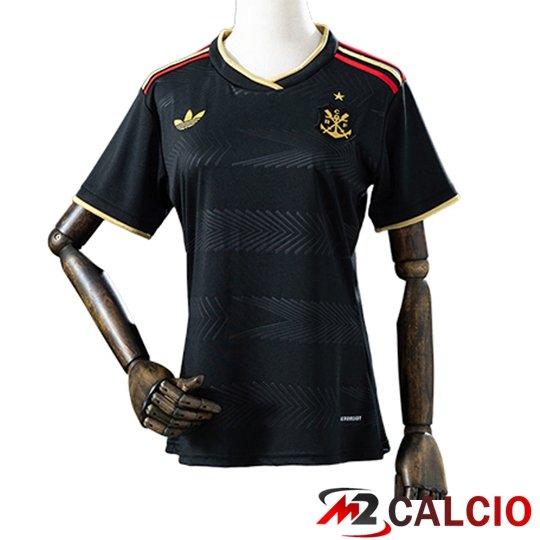 Maglie Calcio Personalizzate,Tute Calcio Squadre,Maglia Nazionale Italiana Calcio | Maglie Calcio Flamengo Donna Special Edition Nero 2025/2026