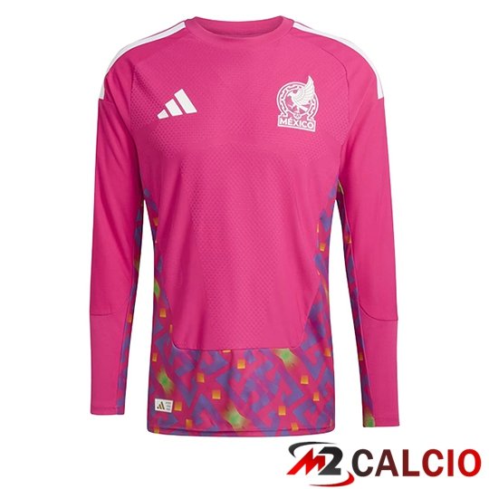 Maglie Calcio Personalizzate,Tute Calcio Squadre,Maglia Nazionale Italiana Calcio | Maglie Calcio Messico Manica Lunga Portiere Rosa 2026/2027