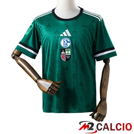 Maglie Calcio Personalizzate,Tute Calcio Squadre,Maglia Nazionale Italiana Calcio | Maglie Calcio Schalke 04 Special Edition Verde 2025/2026
