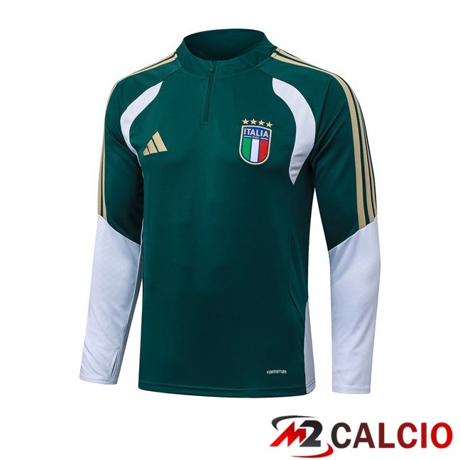 Maglie Calcio Personalizzate,Tute Calcio Squadre,Maglia Nazionale Italiana Calcio | Felpa Allenamento Italia Verde 2026/2027